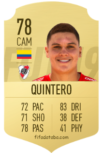 Juan Fernando Quintero Fifa 19 Rating Card Price