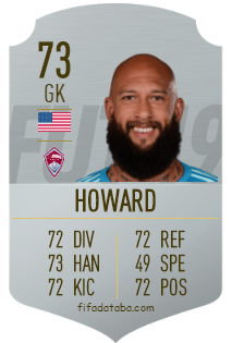 Tim Howard FIFA 19 Card, Price