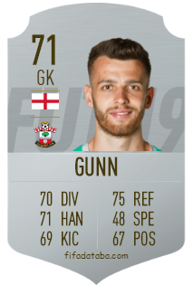 Angus Gunn FIFA 19 Rating, Card, Price
