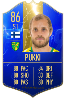 Teemu Pukki FIFA 19 Rating, Card, Price