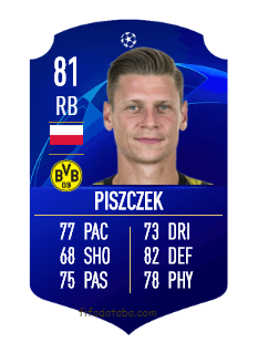 Łukasz Piszczek FIFA 20 Rating, Card, Price