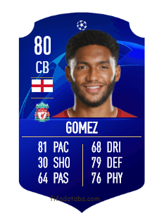 Joe Gomez FIFA 20 Rating, Card, Price