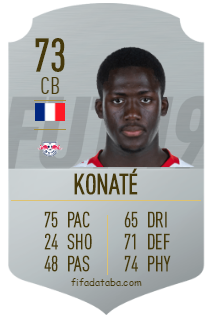 Ibrahima Konaté FIFA 19 Rating, Card, Price
