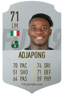 Claud Adjapong FIFA 19 Rating, Card, Price