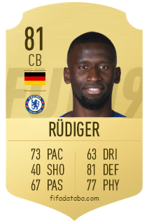 Antonio Rudiger Fifa 19 Rating Card Price