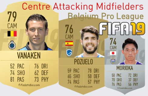 FIFA 19 Belgium Pro League Best Centre Attacking Midfielders (CAM) Ratings, page 2