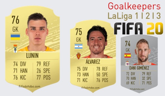 LaLiga 1 I 2 I 3 Best Goalkeepers fifa 2020