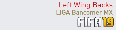 FIFA 19 LIGA Bancomer MX Best Left Wing Backs (LWB) Ratings
