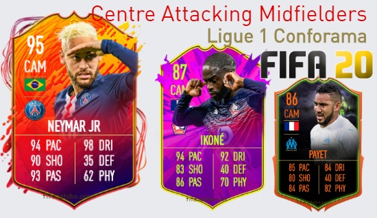 FIFA 20 Ligue 1 Conforama Best Centre Attacking Midfielders (CAM) Ratings