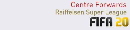 FIFA 20 Raiffeisen Super League Best Centre Forwards (CF) Ratings