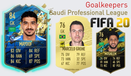 Saudi Professional League Best Goalkeepers fifa 2020