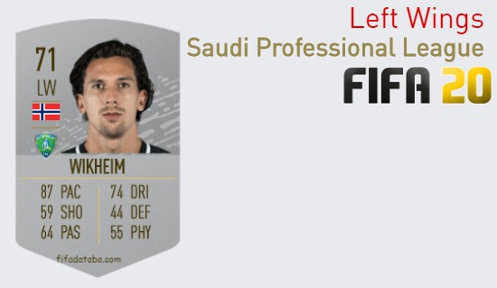 FIFA 20 Saudi Professional League Best Left Wings (LW) Ratings