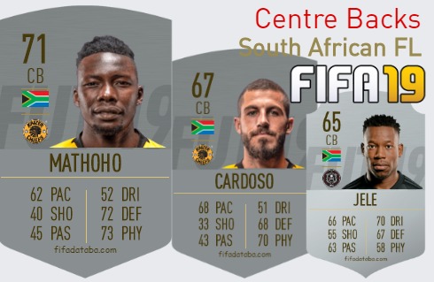 FIFA 19 South African FL Best Centre Backs (CB) Ratings