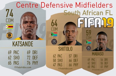 FIFA 19 South African FL Best Centre Defensive Midfielders (CDM) Ratings