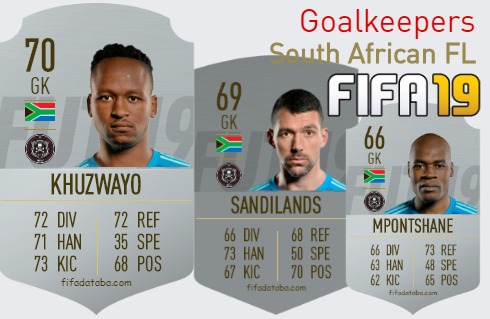 FIFA 19 South African FL Best Goalkeepers (GK) Ratings