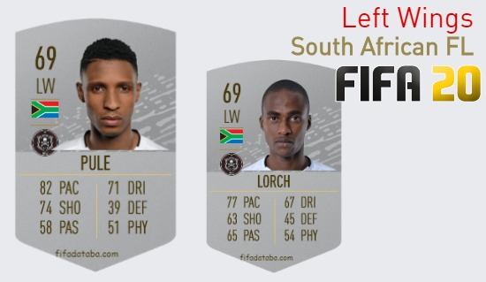 FIFA 20 South African FL Best Left Wings (LW) Ratings