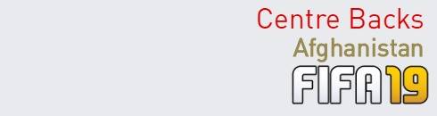 FIFA 19 Afghanistan Best Centre Backs (CB) Ratings