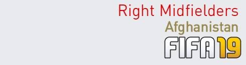 FIFA 19 Afghanistan Best Right Midfielders (RM) Ratings