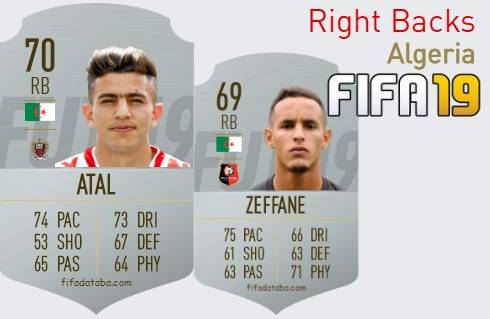 FIFA 19 Algeria Best Right Backs (RB) Ratings