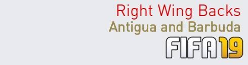 FIFA 19 Antigua and Barbuda Best Right Wing Backs (RWB) Ratings