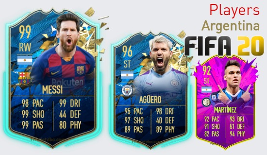 FIFA 20 Argentina Best Players Ratings