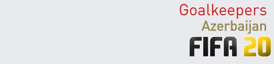 FIFA 20 Azerbaijan Best Goalkeepers (GK) Ratings