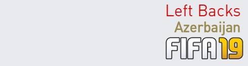 FIFA 19 Azerbaijan Best Left Backs (LB) Ratings