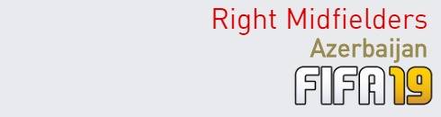 FIFA 19 Azerbaijan Best Right Midfielders (RM) Ratings