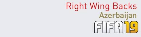 FIFA 19 Azerbaijan Best Right Wing Backs (RWB) Ratings