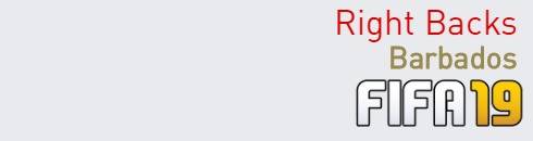 FIFA 19 Barbados Best Right Backs (RB) Ratings