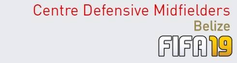 FIFA 19 Belize Best Centre Defensive Midfielders (CDM) Ratings
