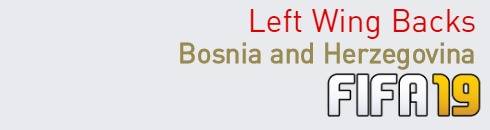 FIFA 19 Bosnia and Herzegovina Best Left Wing Backs (LWB) Ratings