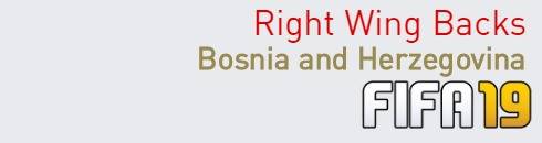 FIFA 19 Bosnia and Herzegovina Best Right Wing Backs (RWB) Ratings