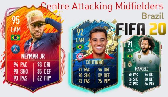 FIFA 20 Brazil Best Centre Attacking Midfielders (CAM) Ratings