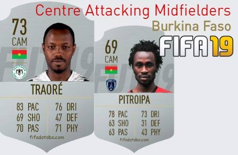 FIFA 19 Burkina Faso Best Centre Attacking Midfielders (CAM) Ratings