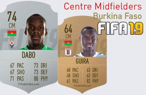 FIFA 19 Burkina Faso Best Centre Midfielders (CM) Ratings