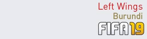 FIFA 19 Burundi Best Left Wings (LW) Ratings