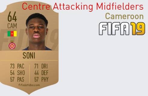 FIFA 19 Cameroon Best Centre Attacking Midfielders (CAM) Ratings