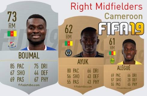 FIFA 19 Cameroon Best Right Midfielders (RM) Ratings