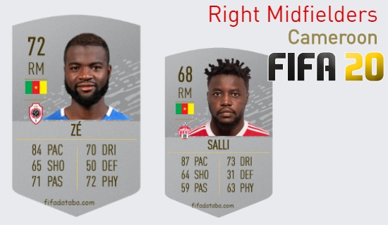 FIFA 20 Cameroon Best Right Midfielders (RM) Ratings
