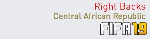 FIFA 19 Central African Republic Best Right Backs (RB) Ratings