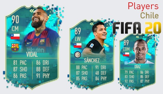 FIFA 20 Chile Best Players Ratings
