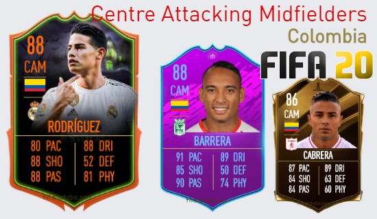 Colombia Best Centre Attacking Midfielders fifa 2020