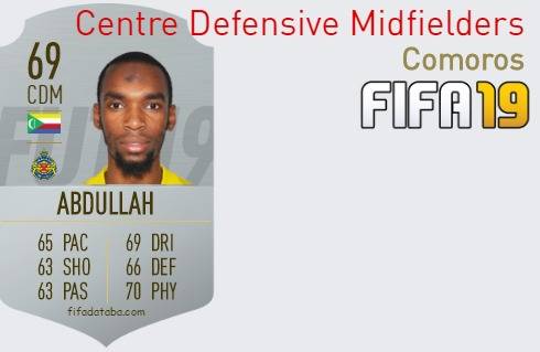 FIFA 19 Comoros Best Centre Defensive Midfielders (CDM) Ratings