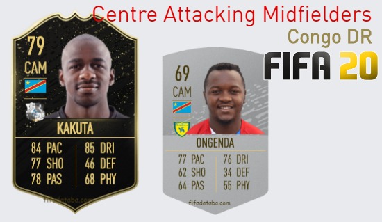 FIFA 20 Congo DR Best Centre Attacking Midfielders (CAM) Ratings