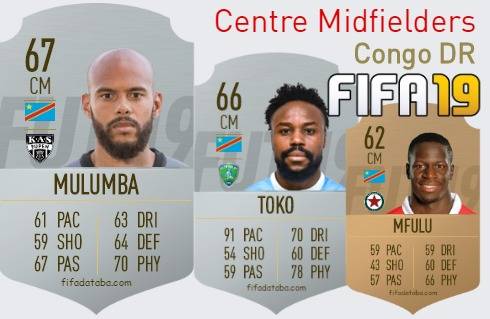 Congo DR Best Centre Midfielders fifa 2019