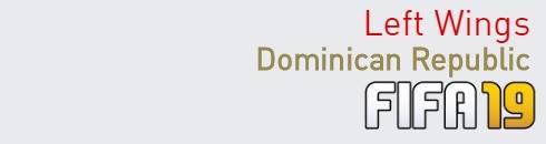 FIFA 19 Dominican Republic Best Left Wings (LW) Ratings