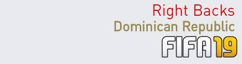 FIFA 19 Dominican Republic Best Right Backs (RB) Ratings