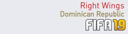 FIFA 19 Dominican Republic Best Right Wings (RW) Ratings