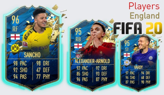 FIFA 20 England Best Players Ratings